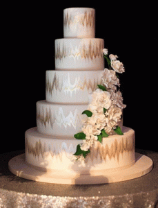 metallic-wedding-cake